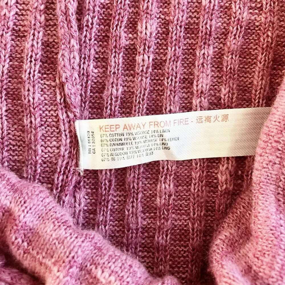 FP Beach Ribbed Knit High Rise Drawstring Pants Size Small Pink Lounge Spring - Picture 8 of 9